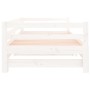 Sofá cama nido madera maciza de pino blanco 90x190 cm de , Camas y somieres - Ref: Foro24-840136, Precio: 168,63 €, Descuento: %