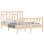 Estructura de cama con cabecero madera maciza 140x200 cm de , Camas y somieres - Ref: Foro24-3193141, Precio: 128,18 €, Descu...