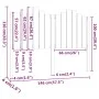 Bettkopfteil aus massivem Kiefernholz, 146 x 4 x 110 cm von , Kopf- und Fußteile - Ref: Foro24-818470, Preis: 64,58 €, Rabatt: %