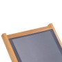Tumbona plegable con ruedas teca maciza y textileno de vidaXL, Tumbonas - Ref: Foro24-44668, Precio: 302,57 €, Descuento: %