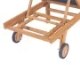Tumbona plegable con ruedas teca maciza y textileno de vidaXL, Tumbonas - Ref: Foro24-44668, Precio: 298,42 €, Descuento: %
