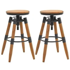 Taburetes de cocina 2 unidades madera maciza de abeto de vidaXL, Taburetes de cocina - Ref: Foro24-245782, Precio: 154,42 €, ...