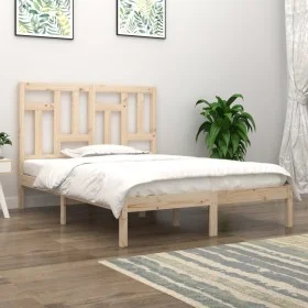 Estructura de cama madera maciza de pino 140x200 cm de , Camas y somieres - Ref: Foro24-3104543, Precio: 114,32 €, Descuento: %