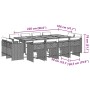 Set comedor jardín y cojines 13 pzas ratán sintético gris claro en Conjuntos de jardín | Comprar online en Foru.es