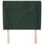 Cabecero con orejas de terciopelo verde oscuro 103x23x118/128cm de , Cabeceros y pies de cama - Ref: Foro24-3118239, Precio: ...