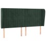 Cabecero con orejas de terciopelo verde oscuro 163x23x118/128cm de , Cabeceros y pies de cama - Ref: Foro24-3118251, Precio: ...