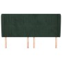 Cabecero con orejas de terciopelo verde oscuro 163x23x118/128cm de , Cabeceros y pies de cama - Ref: Foro24-3118251, Precio: ...