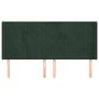 Cabecero con orejas de terciopelo verde oscuro 163x16x118/128cm de , Cabeceros y pies de cama - Ref: Foro24-3119875, Precio: ...