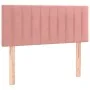 Pink velvet headboard with LED 80x5x78/88 cm by , Headboards and footboards - Ref: Foro24-3121885, Price: 41,02 €, Discount: %