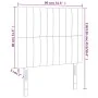 Headboard with LED lights dark brown fabric 80x5x118/128 cm by , Headboards and footboards - Ref: Foro24-3122639, Price: 60,1...