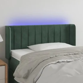 Cabecero con LED de terciopelo verde oscuro 83x16x78/88 cm de , Cabeceros y pies de cama - Ref: Foro24-3123507, Precio: 47,87...