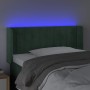 Cabecero con LED de terciopelo verde oscuro 83x16x78/88 cm de , Cabeceros y pies de cama - Ref: Foro24-3123507, Precio: 46,39...