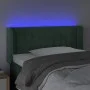 Dark green velvet headboard with LED 83x16x78/88 cm by , Headboards and footboards - Ref: Foro24-3123507, Price: 47,87 €, Dis...