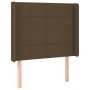 Cabecero con LED de tela marrón oscuro 83x16x118/128 cm de , Cabeceros y pies de cama - Ref: Foro24-3124025, Precio: 71,35 €,...