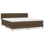 Cama box spring con colchón tela marrón oscuro 180x200 cm de , Camas y somieres - Ref: Foro24-3126984, Precio: 547,46 €, Desc...