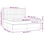 Cama box spring con colchón tela marrón oscuro 160x200 cm de , Camas y somieres - Ref: Foro24-3131604, Precio: 559,10 €, Desc...