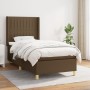 Cama box spring con colchón tela marrón oscuro 80x200 cm de , Camas y somieres - Ref: Foro24-3132108, Precio: 334,38 €, Descu...