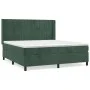 Box spring bed with dark green velvet mattress 160x200 cm by , Beds and slatted bases - Ref: Foro24-3132810, Price: 591,18 €,...