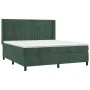 Box spring bed with dark green velvet mattress 160x200 cm by , Beds and slatted bases - Ref: Foro24-3132810, Price: 591,18 €,...