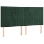 Box spring bed with dark green velvet mattress 160x200 cm by , Beds and slatted bases - Ref: Foro24-3132810, Price: 591,18 €,...