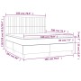 Cama box spring colchón luces LED tela marrón oscuro 180x200cm de , Camas y somieres - Ref: Foro24-3135056, Precio: 609,56 €,...