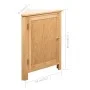 Eckschrank aus massivem Eichenholz, 59 x 45 x 80 cm von vidaXL, Schließfächer und Lagerschränke - Ref: Foro24-247040, Preis: ...