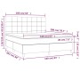 Cama box spring con colchón tela marrón oscuro 160x200 cm de , Camas y somieres - Ref: Foro24-3141788, Precio: 551,71 €, Desc...