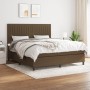 Cama box spring con colchón tela marrón oscuro 180x200 cm de , Camas y somieres - Ref: Foro24-3141956, Precio: 600,69 €, Desc...