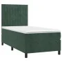 Box spring bed with dark green velvet mattress 100x200 cm by , Beds and slatted bases - Ref: Foro24-3143130, Price: 355,05 €,...
