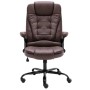 Silla de oficina de piel de ante sintética marrón oscuro en Sillas de oficina | Comprar online en Foru.es