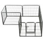 Corral para perros 8 paneles de acero 60x80 cm negro de vidaXL, Casetas y cercados para perros - Ref: Foro24-170572, Precio: ...