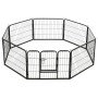 Corral para perros 8 paneles de acero 60x80 cm negro de vidaXL, Casetas y cercados para perros - Ref: Foro24-170572, Precio: ...