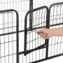 Corral para perros 8 paneles de acero 60x80 cm negro de vidaXL, Casetas y cercados para perros - Ref: Foro24-170572, Precio: ...