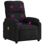 Sillón reclinable de masaje tela de microfibra negro de , Sillones - Ref: Foro24-373459, Precio: 216,17 €, Descuento: %