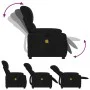 Sillón reclinable de masaje tela de microfibra negro de , Sillones - Ref: Foro24-373459, Precio: 216,17 €, Descuento: %
