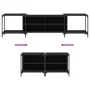Mueble de TV madera de ingeniería negro 203x37x50 cm de , Muebles TV - Ref: Foro24-837607, Precio: 83,64 €, Descuento: %