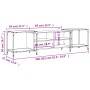 Mueble de TV madera de ingeniería negro 203x37x50 cm de , Muebles TV - Ref: Foro24-837607, Precio: 84,65 €, Descuento: %