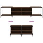 Mueble de TV madera de ingeniería marrón roble 203x37x50 cm de , Muebles TV - Ref: Foro24-837611, Precio: 84,83 €, Descuento: %