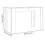 Smoked oak engineered wood dining table 120x60x76 cm by , Kitchen and dining tables - Ref: Foro24-838189, Price: 71,95 €, Dis...