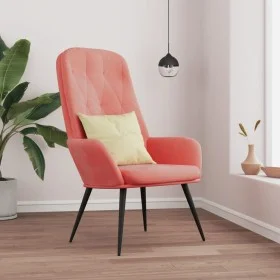 Pink velvet relaxation armchair by , Armchairs - Ref: Foro24-341198, Price: 118,97 €, Discount: %