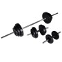 Soporte de pesas con pesas y mancuernas 30,5 kg de vidaXL, Máquinas de levantamiento de pesas - Ref: Foro24-275353, Precio: 1...