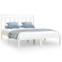 Estructura de cama madera maciza blanca King Size 150x200 cm de , Camas y somieres - Ref: Foro24-3105256, Precio: 146,64 €, D...