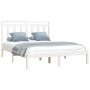 Estructura de cama madera maciza blanca King Size 150x200 cm de , Camas y somieres - Ref: Foro24-3105256, Precio: 146,64 €, D...