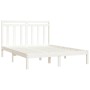 Estructura de cama madera maciza blanca King Size 150x200 cm de , Camas y somieres - Ref: Foro24-3105256, Precio: 146,64 €, D...