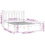 Estructura de cama madera maciza blanca King Size 150x200 cm de , Camas y somieres - Ref: Foro24-3105256, Precio: 146,64 €, D...