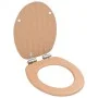 Toilet seat with soft close lid, made of bamboo design MDF. by vidaXL, Toilet and bidet seats - Ref: Foro24-143926, Price: 49...