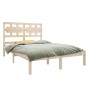 Estructura de cama de matrimonio madera maciza 135x190 cm de , Camas y somieres - Ref: Foro24-3105640, Precio: 141,04 €, Desc...