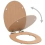 Toilet seat with soft close lid, made of bamboo design MDF. by vidaXL, Toilet and bidet seats - Ref: Foro24-143926, Price: 49...