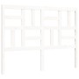 Estructura cama de matrimonio con cabecero madera maciza blanco de , Camas y somieres - Ref: Foro24-3193052, Precio: 157,58 €...