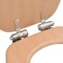 Toilet seat with soft close lid, made of bamboo design MDF. by vidaXL, Toilet and bidet seats - Ref: Foro24-143926, Price: 49...